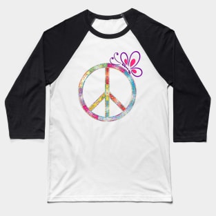 Peace Sign & Butterfly Cute Phone Cases, Journals & GIfts, Graphic Art Design Baseball T-Shirt